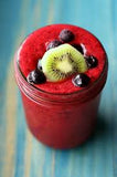 Immunity Boosting Triple Berry Kiwi Smoothie.