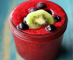 Immunity Boosting Triple Berry Kiwi Smoothie.
